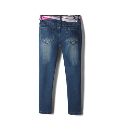 China High Quality QUICK DRY Kids Ripper Girls Skinny Straight Jeans Blue Jeans for sale