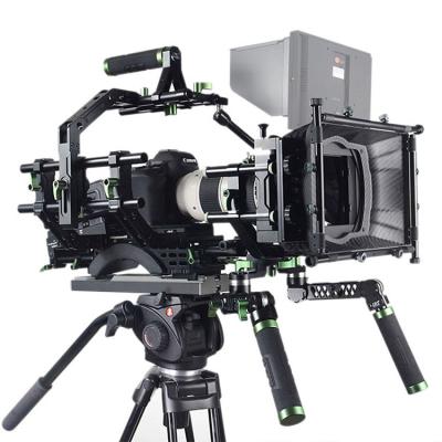 China Professional Aluminum Alloy Lanparte DSLR Camera Shoulder Rig V2B with AB Stop Follow Focus for Canon EOS for sale