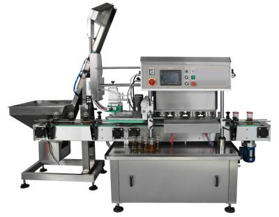 China Food Npack Automatic Vacuum Chuck Type Screw Capping Machine For Glass Salsa Jars for sale