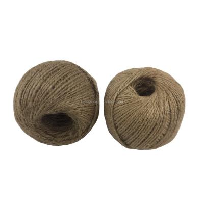 China Natural Jute 2ply 1.5MM Jute Yarn In 100m Ball Packing for sale