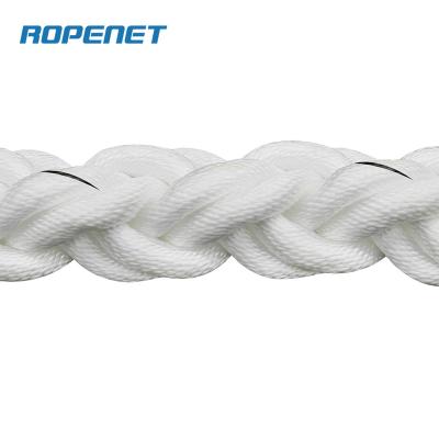 China ROPENET Wholesale High Tenacity 8Strand Polyester Mooring Rope 48mm Mooring for sale