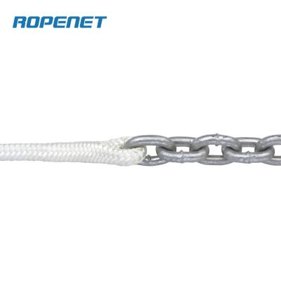 China Sinks in water comes with stainless steel braided chain ROPENET double anchor line with stainless steel chain for sale