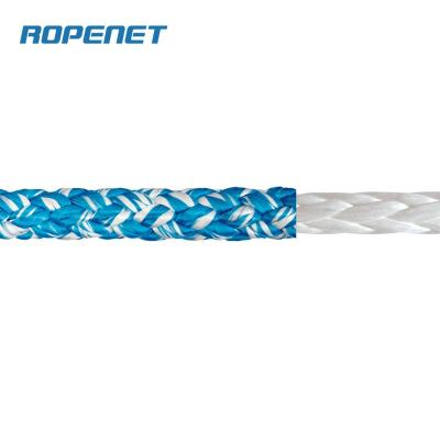 China Lightweight high tensile low elongation ROPENET dinghy lines12 strand processed Ralon core 8 braid rope and XPM cover for sale