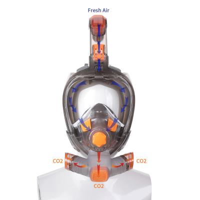 China Wide View 180 New Design Full Face Snorkeling And Diving Mask With Optional Oxygen Tank for sale