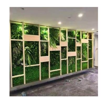 China Wholesale Minimalist 5cm Green Plastic Fence Hedge Leaf Garden Boxwood Panel Artificial Grass Wall for sale