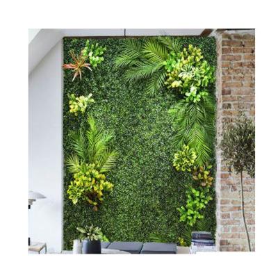 China Boxwood Minimalist Anti-UV Artificial Green Hedge Faux Panels Decorative Boxwood Panels for sale