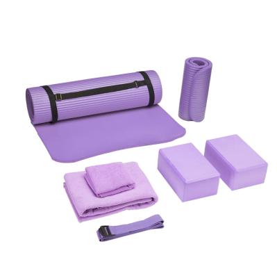 China High Quality Durable Custom Yoga Mat Set Include 2 Yoga Blocks and Knee Pads for sale