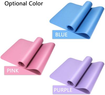 China Durable Pink Sports Mat Yoga Soft Training Yoga Mat High Quality Gym Mat NBR Fitness Equipment 10mm for sale