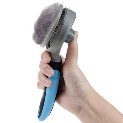 China 2022 Viable Product High Quality Automatic Cat Shaving Brush Removing Dog Hair Comb Self Cleaning Dog Pet Grooming Brush for sale