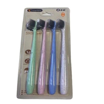 China High Quality Wholesale Clean Platycodon Toothbrush Wheat Gums Environmentally Friendly Home Toothbrush for sale