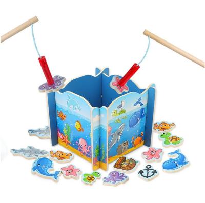 China Wooden Children's Magnetic Fishing Toys , Children's Early Education For Boys And Girls for sale