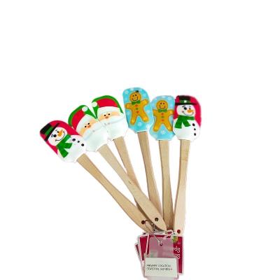 China Cake High Temperature Resistance Cream Baking Spatula Whole Stirring Rod In One Silicone Scraper for sale