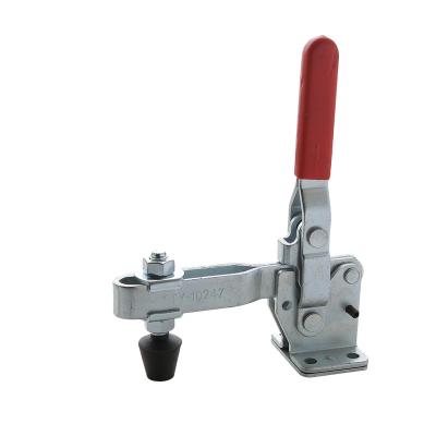 China Woodworking Toggle Clamp 10247 500LB 227Kg Vertical Straight Base Hand Tool Toggle Hold Down Heavy Duty Toggle Clamp for sale