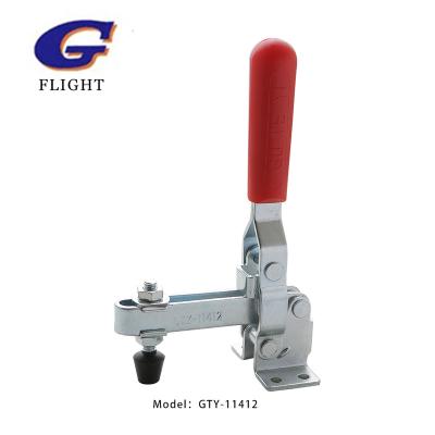 China Woodworking Toggle Clamp 11412 Flanged Base 480LB Per 220Kg Vertical Hand Tool Toggle Hold Down Heavy Duty Toggle Clamp for sale