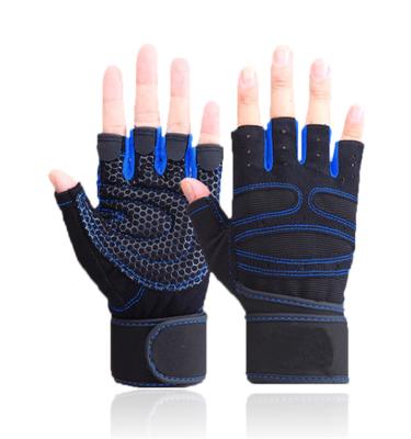 China Half Finger Weightlifting Gloves Men Women Fitness Sports Organization Building Gymnastic Grips Fingerless Gym Hand Palm Protector for sale