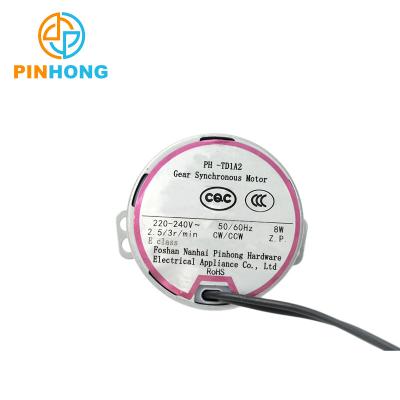 China Hot Sale 24V 120V 220V 2.5rpm Explosion Proof AC Synchronous Motor 4W CW CCW Motor for Air Mattress and Oxygen Generator for sale