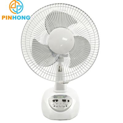 China Air Cooling Fan Good Quality 12 Inch Rechargeable Fan With Battery Hot Sale Electric Table Fan zu verkaufen