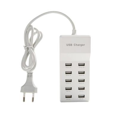 China 2021 Electric Products Hot Sale 10 USB Port Desktop Adapter Customized Multifunctional Chargers For Mobile Phone for sale