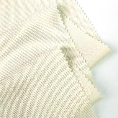 China Memory Plain Dyed No Stretch To Mesh Fabric 150DTY 100% Polyester Knitted Fabric For Sportswear for sale