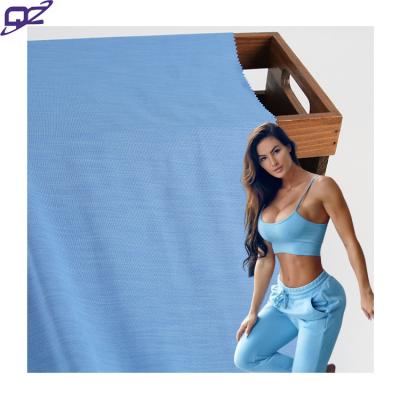 China Anti Pill Stripes 90 High Elastic Cationic Polyester 10 Spandex Knit Stretch Coupling Fabric For Tracksuits Gym Fitness Sports Bra Corset for sale