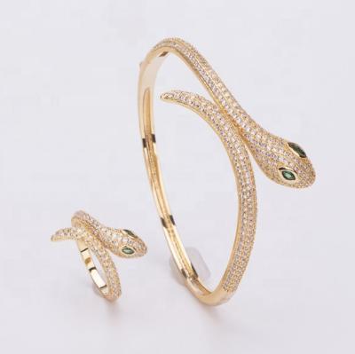 China Simple Design CLASSIC Snake Bracelet and Rings in 925 Sterling Silver or Brass for Ladies for sale