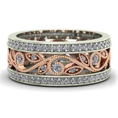 China Luxury CLASSIC Rose Gold Plated Design Zircon Stone Setting 925 Silver Rings For Men for sale