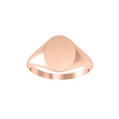 China IP Rose Gold Plating Engravable Blank RingI CLASSIC Oval Shaped Seal in Stainless Steel Hardware for sale