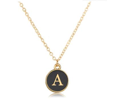 China CLASSIC Enamel Inlay Gold Coin Letter Pendants in 925 Silver or Brass for sale