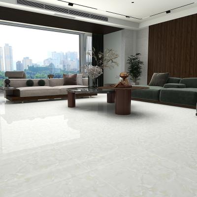 China Glazed Metallic Tiles Gray Color Full Polished Glazed Porcelain Tiles 600x600 Living Room for sale