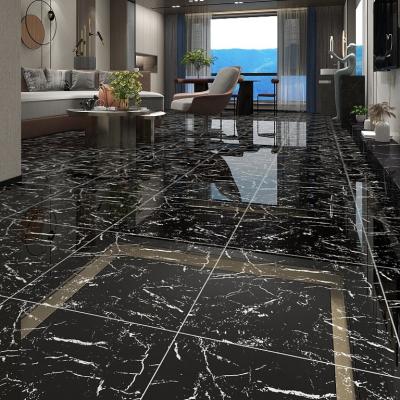 China Cheapest Marble Glazed Metal Tiles Porcelain Tile Black Colors 60cm 60cm Polished Stone Tiles Live Room for sale