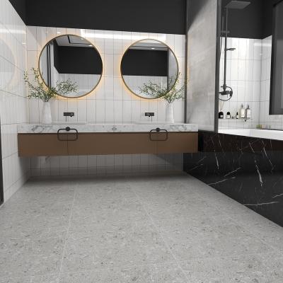 China Modern Non-Slip Bathroom Matte Rustic Porcelain Terrazzo Tiles 600x600 for sale