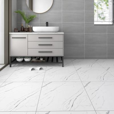 China Modern White 600x600 Matt Matte Bathroom Floor Rustic Porcelain Tile for sale