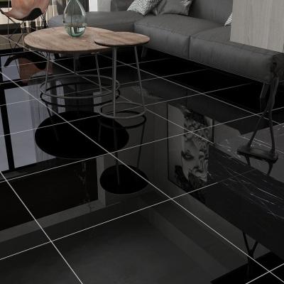 China Large Modern Wholesale Super Polished Black Floor Tiles 60 X60 for sale