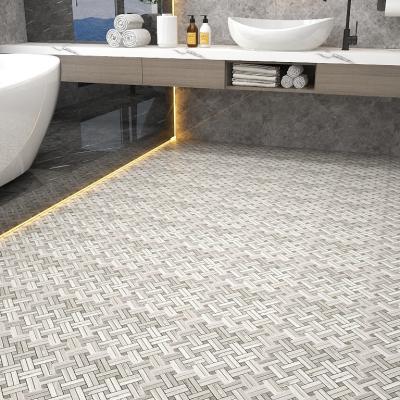 China Glazed Metal Tiles Bathroom Stone Mosaic Tile For Flooring Exterior for sale