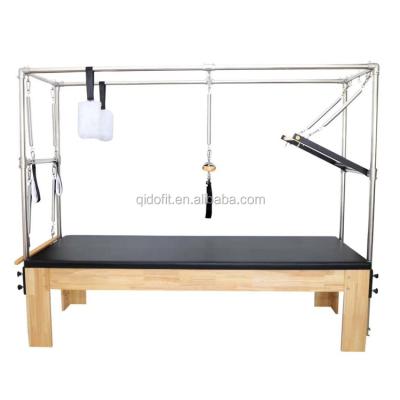 China Bodybuilding Gym Fitness Equipment Home Exercise Yoga Pilates Platform Stand Up Wooden Pilates Reformer Machine for sale