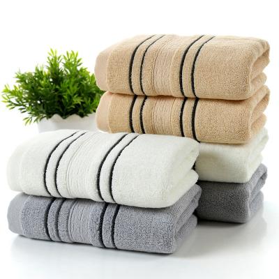 China Super Durable Twisted Striped Cotton Towel Set Large Thick Bath Towel Bathroom Face Shower Towels For Adults for sale