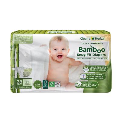 China New Cheap Baby Plain Weave Bamboo Diaper Factory Manufacturer Disposable Baby Diaper OEM for sale