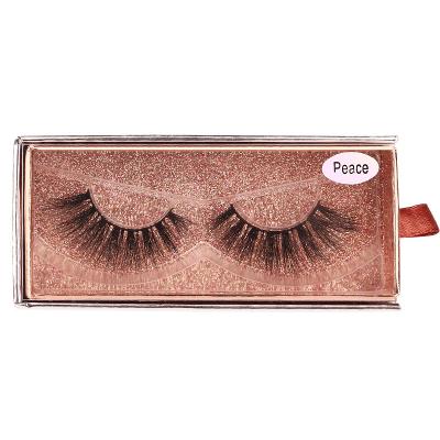 China Long Custom 100% Hand Made Natural Eyelash Thick Curly 6D Mink Lashes Eyelash Full Strip 1 Pairs nature lashes for sale