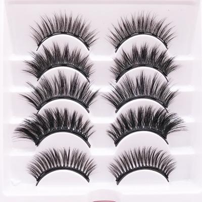 China 10 Pairs Long Natural Thick Magnetic 3D Eyelashes Extensions 25MM Strip Magnetic Nature Eyelashes Full for sale