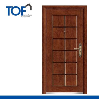 China Modern Residential Entrance Reinforced Security Steel Armored Front Door for sale