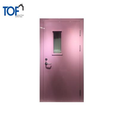 China Modern BS 90 Mins CE Pink Color Fire Rated Steel Doors for sale