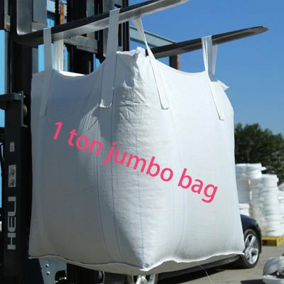 China factory customize four-ring 1.5 ton big bags two-hanging four-slinging bottom ton bag container fibc big bulk bag for sale