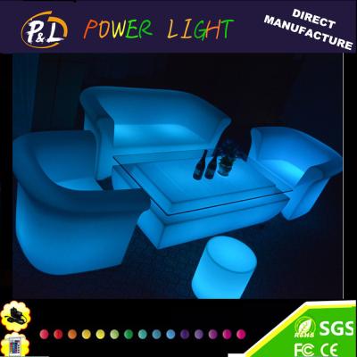 China Modern LED Glow Leisure Patio Home Villa Furniture LED Bar Armchair for sale