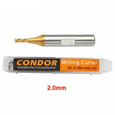 China CONDOR Milling Cutter 2.0mm CONDOR Milling Cutter Carbide For XC MINI Plus Dolphin XP005 XP007 XC002 Key Cutting Machines for sale