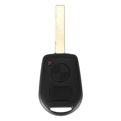 China Plastic+Metal 2 Button Car Key Replacement Remote Key Case For BMW E31 E32 E34 E36 E38 E39 E46 Z3 Uncut FOB Key Case for sale