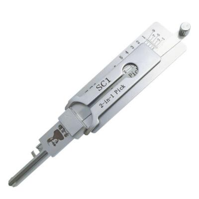 China Original Lishi 2in1 Lock Pick & Decoder Tool SC1 SC1-L SC4 SC4-L KW1 KW5 R52 R52L Locksmith Tool For Civil House Lock 2 in 1 Lock Pick & Decoder for sale