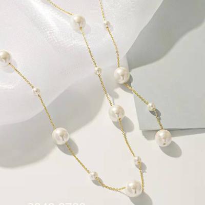 China Station Romantic Silver Freshwater Pearl Necklace 925 Silver Charm Pendant Necklace for sale