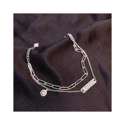 China FASHIONABLE Women Jewelry Bangle Minimalist S925 Silver Link Chain Bracelets for sale