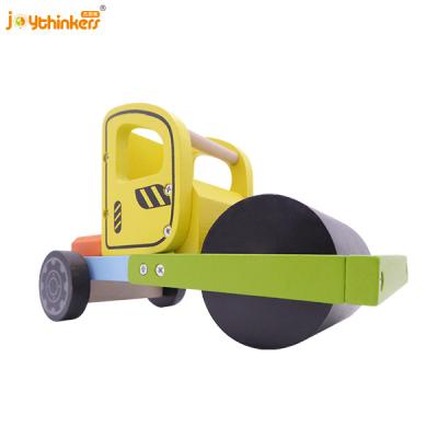 China New DIY Assembly Desgin Train Car DIY Toy Wooden Road Roller for Children Educational Wooden Toys Truck Kid Car Wooden Toy Car Collection for sale