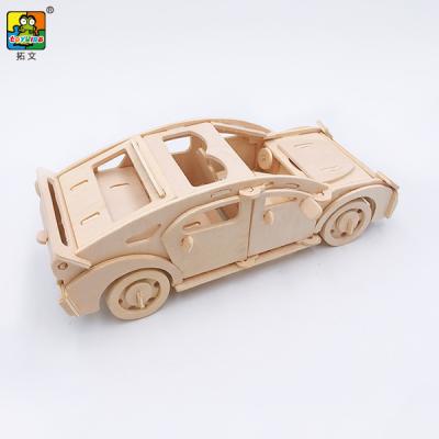 China Cartoon Toy Toywins Jigsaw Puzzle Souvenir 3d Car Model Best Selling Wooden Puzzle for sale